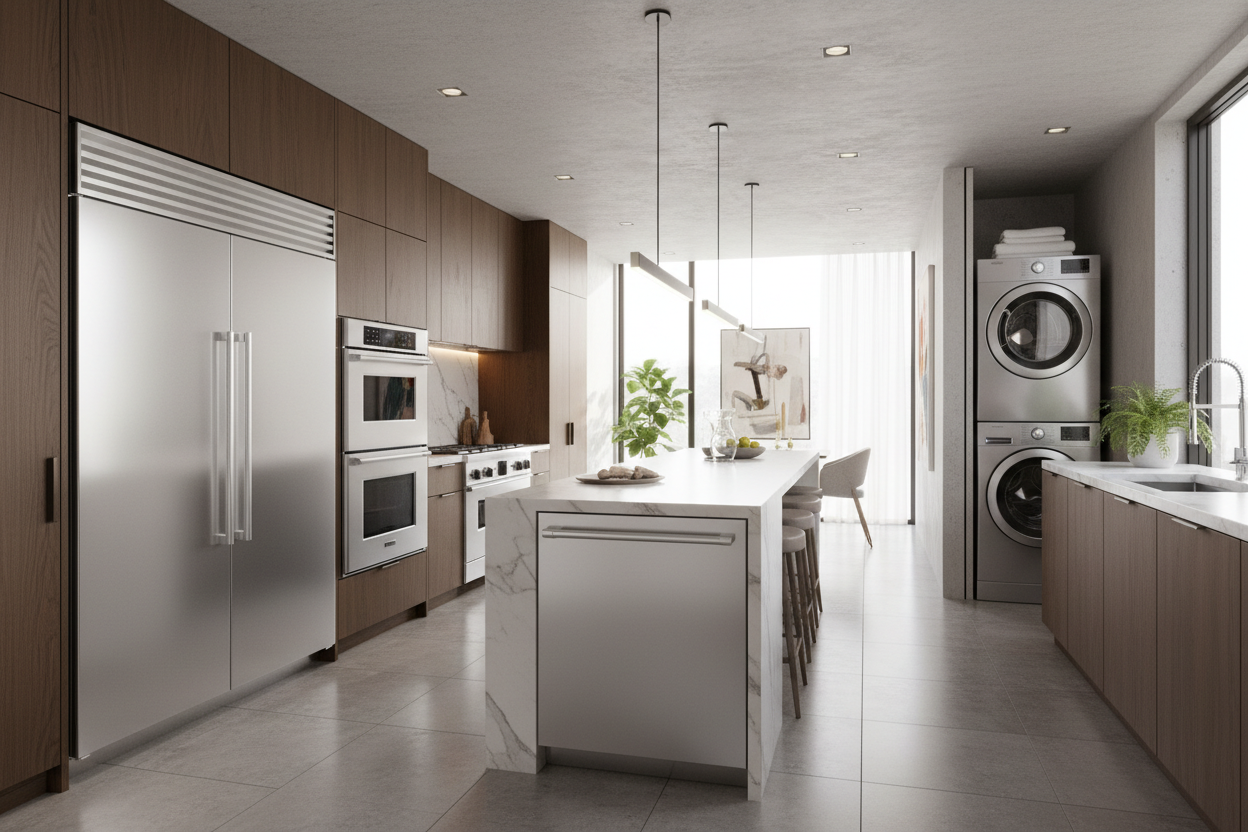 Premium home appliance suite ready for Miele service